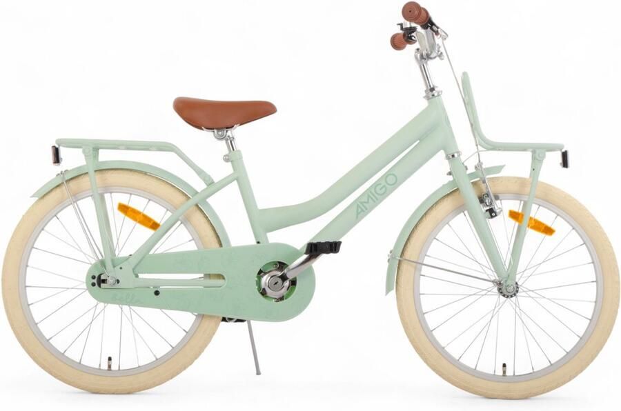 Amigo Bella Meisjesfiets Kinderfiets voor Meisjes 20 Inch Terugtraprem Groen