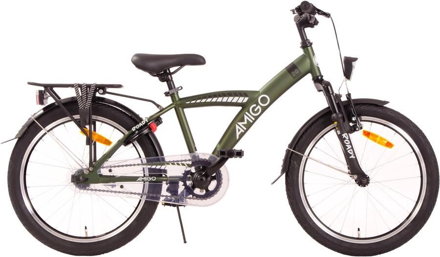Amigo Roady Kinderfiets 20 Inch Jongensfiets Geschikt vanaf 6 tot 8 jaar Met Terugtraprem Groen