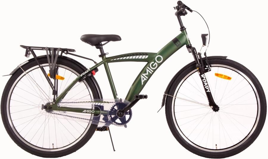 Amigo Roady Kinderfiets 26 Inch Jongensfiets Geschikt vanaf 10 tot 14 jaar Met Terugtraprem Groen