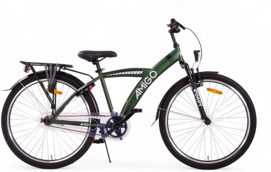 Amigo Roady Kinderfiets 26 Inch Jongensfiets Geschikt vanaf 10 tot 14 jaar Met Terugtraprem Groen