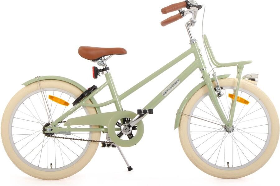 Amigo Urban Meisjesfiets 20 Inch Kinderfiets 31 cm Lichtgewicht Aluminium Met Terugtraprem en V-Brake Groen