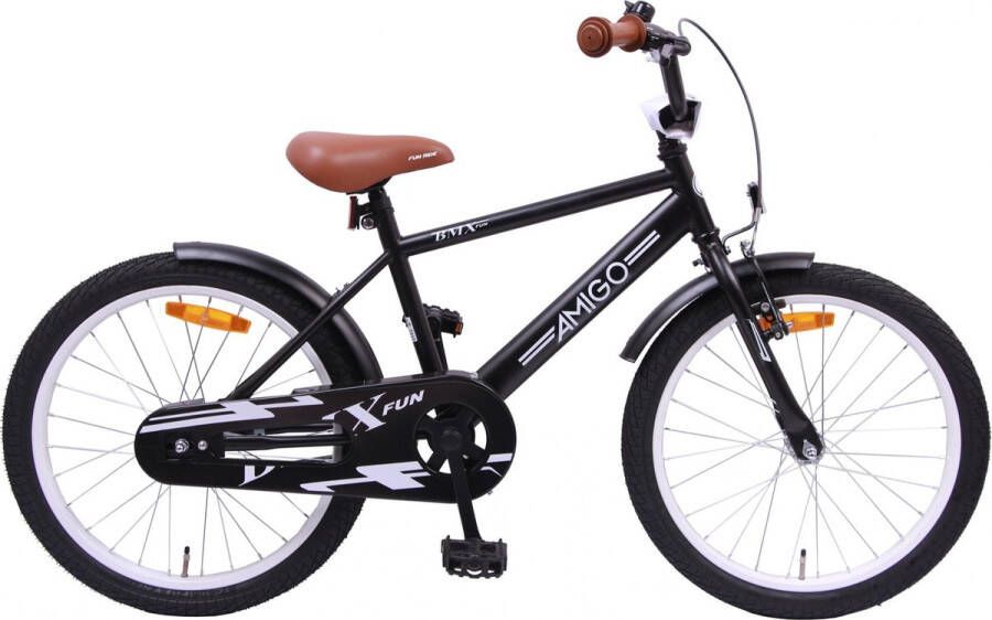 AMIGO BMX Fun 20 Inch 32 cm Jongens Terugtraprem Matzwart
