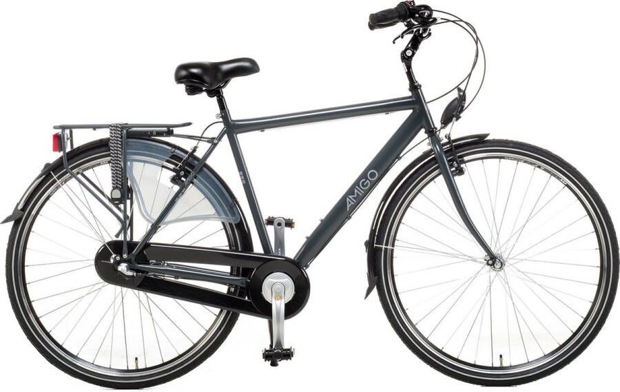 Amigo Bright Herenfiets 28 inch Fiets met 3 versnellingen Antraciet