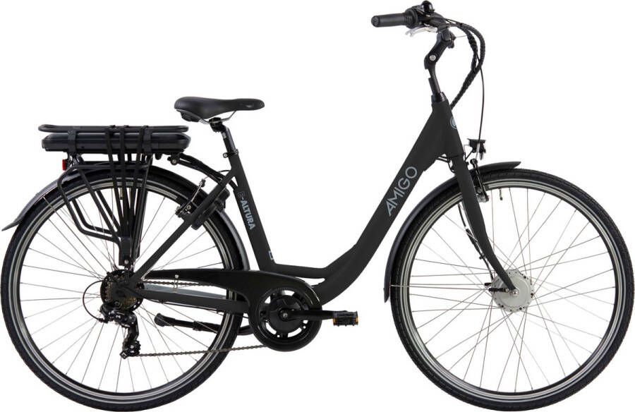 Amigo E-Altura D1 Elektrische Fiets E-bike 28 Inch 49 cm 7 Versnellingen Rollerbrake 504Wh Accu Matzwart