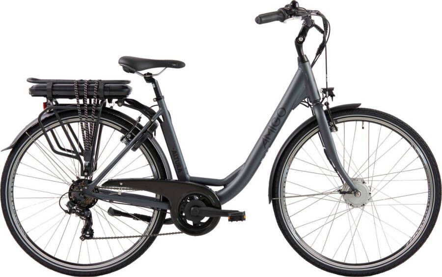 Amigo E-Altura D1 Elektrische Fiets E-bike 28 Inch 49 cm 7 Versnellingen V-Brakes Matgrijs