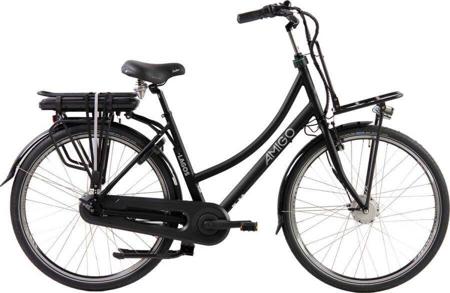 Amigo E-Lagos T3 Elektrische Fiets E-bike 28 Inch 50 cm 7 Versnellingen Rollerbrakes Matzwart