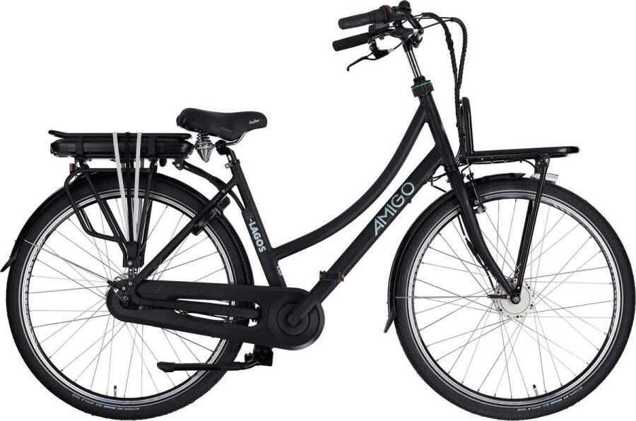 Amigo E-Lagos T3 Elektrische Fiets E-bike 28 Inch 50 cm 7 Versnellingen Rollerbrakes Matzwart