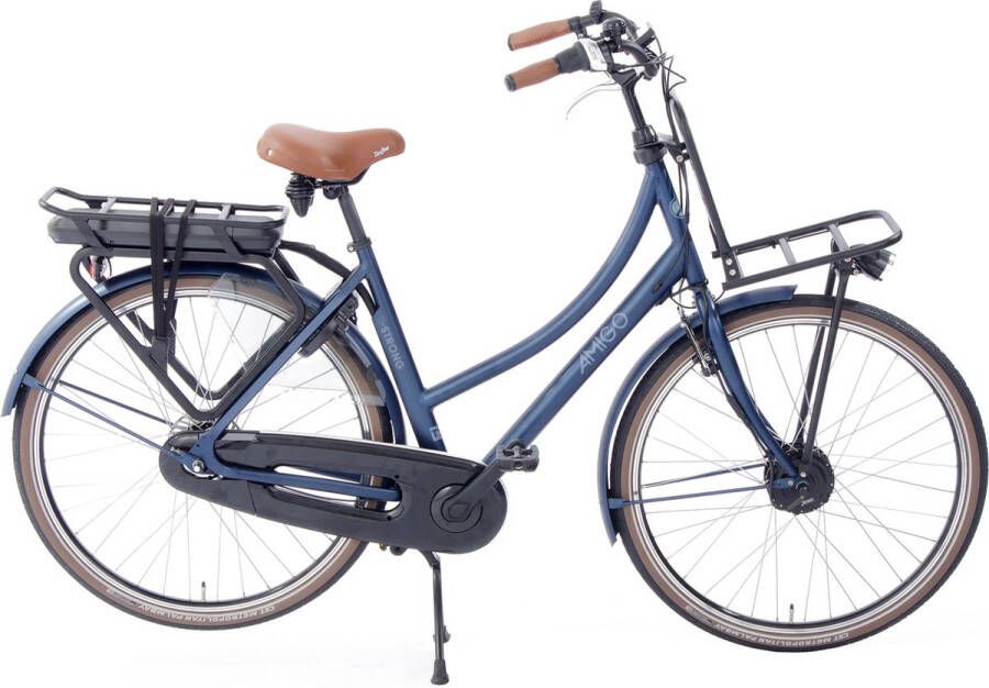 Amigo E-Strong T2 Elektrische transportfiets voor dames Met 3 versnellingen Donkerblauw