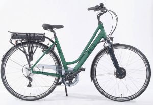 Amigo E-Vibe D1+ Elektrische Stadsfiets Voor Dames 28 Inch 48 cm 7 Versnellingen Matgroen