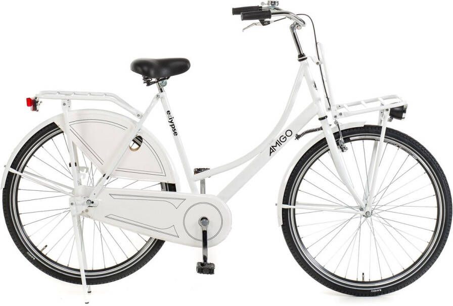 Amigo Eclypse Transportfiets 28 inch Omafiets met voordrager Wit