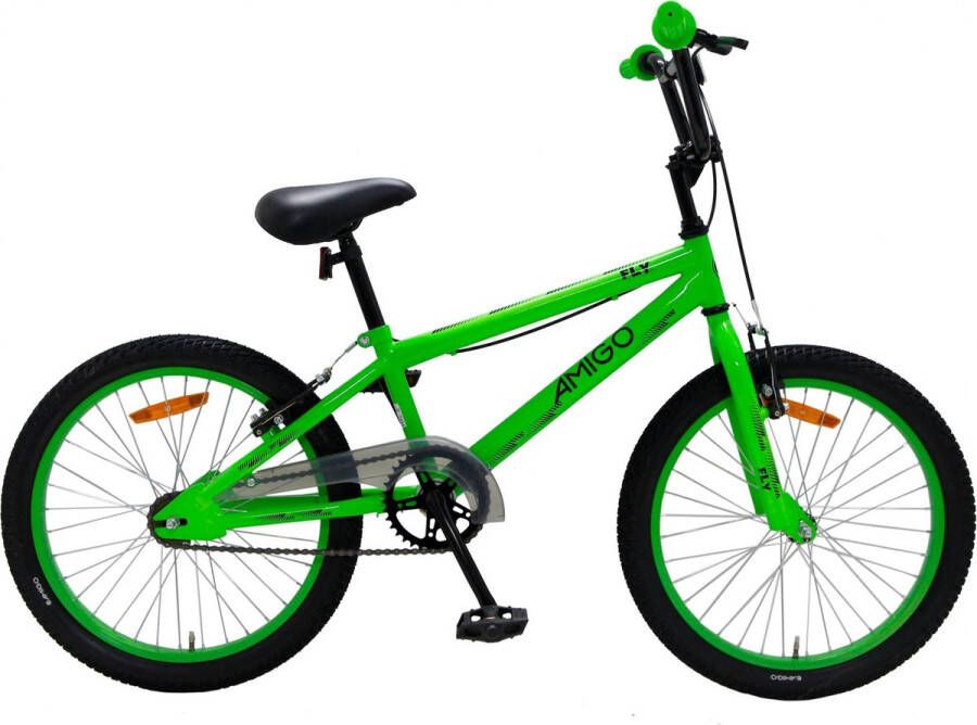 Amigo Fly BMX fiets 20 inch Fietscross voor en Groen