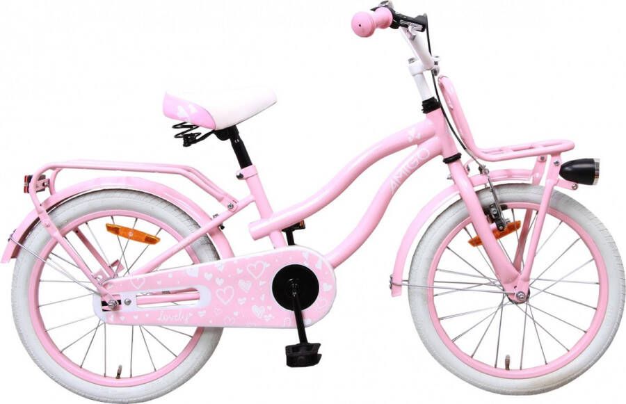 AMIGO Lovely 18 Inch 26 cm Meisjes Terugtraprem Roze