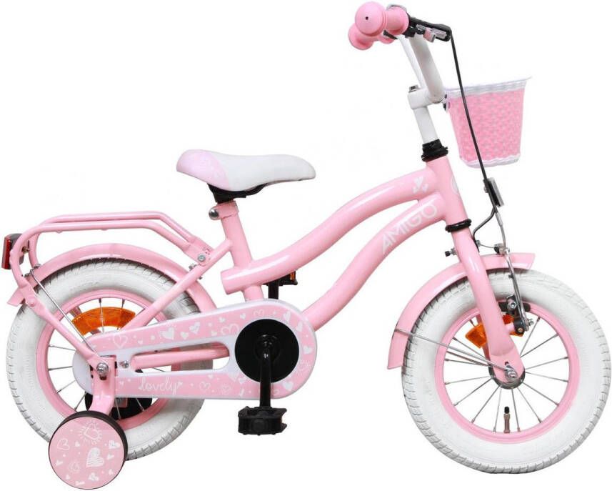 Amigo Lovely s16 12 Inch 21 Cm Meisjes Terugtraprem Roze