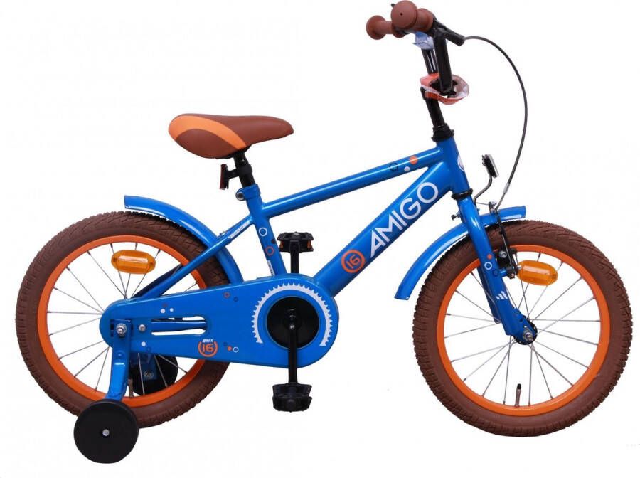 AMIGO Sports 16 Inch 25 4 cm Jongens Terugtraprem Blauw
