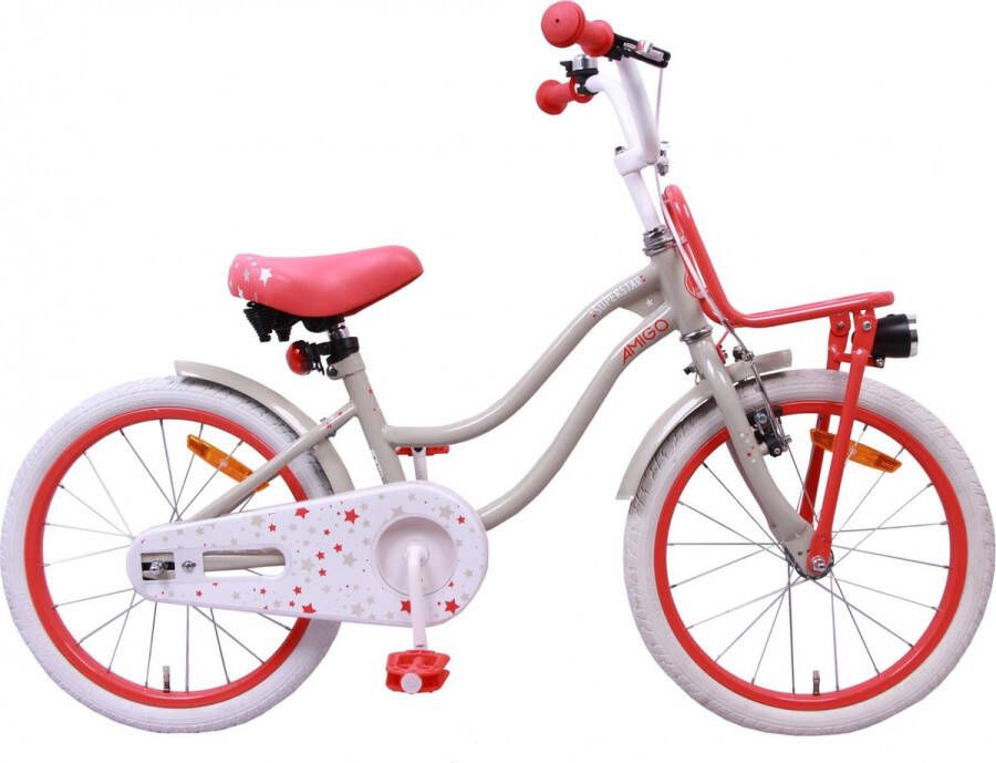 Amigo Superstar s2 18 Inch 24 Cm Meisjes Terugtraprem Crème