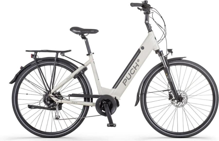 Anroc Puch E-Dance Extern Elektrische fiets Silk Grijs Ananda M80 504Wh 14Ah 8 Versnellingen E-bike
