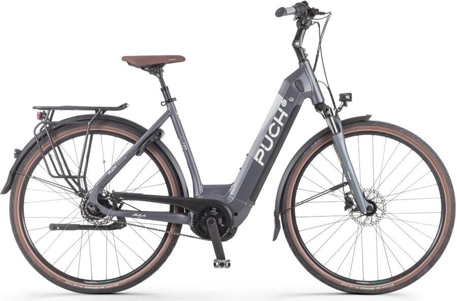 Anroc Puch E-Maxi S+ Active Plus 500 Elektrische Fiets Mat Antraciet Accu 500Wh 250W Bosch Middenmotor Shi o Nexus 8 Versnellingen Hydraulische Rem