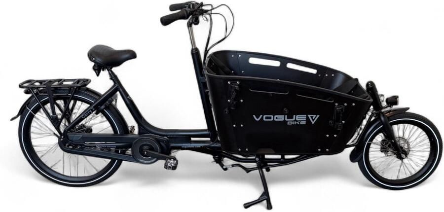 Anroc Vogue Carry 2 – Mat Zwart – Elektrische Bakfiets – 80Nm middenmotor – 15Ah accu – 8 versnellingen – Hydraulische schijfrem