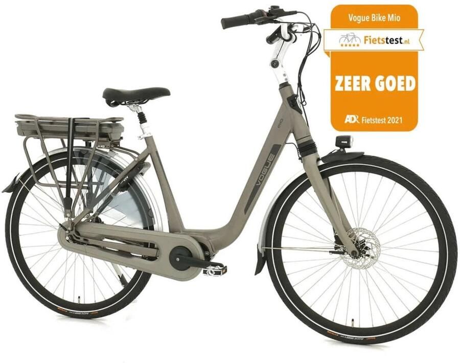 Anroc Vogue Mio 8SP Elektrische Fiets E-bike met Hydraulische Rem 13Ah 36V 468Wh 51cm Mat Grijs