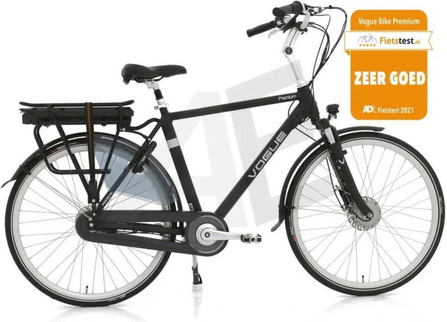 Vogue Premium Elektrische Fiets 7SP 56CM E-bike 13Ah 36V 468Wh Mat Zwart