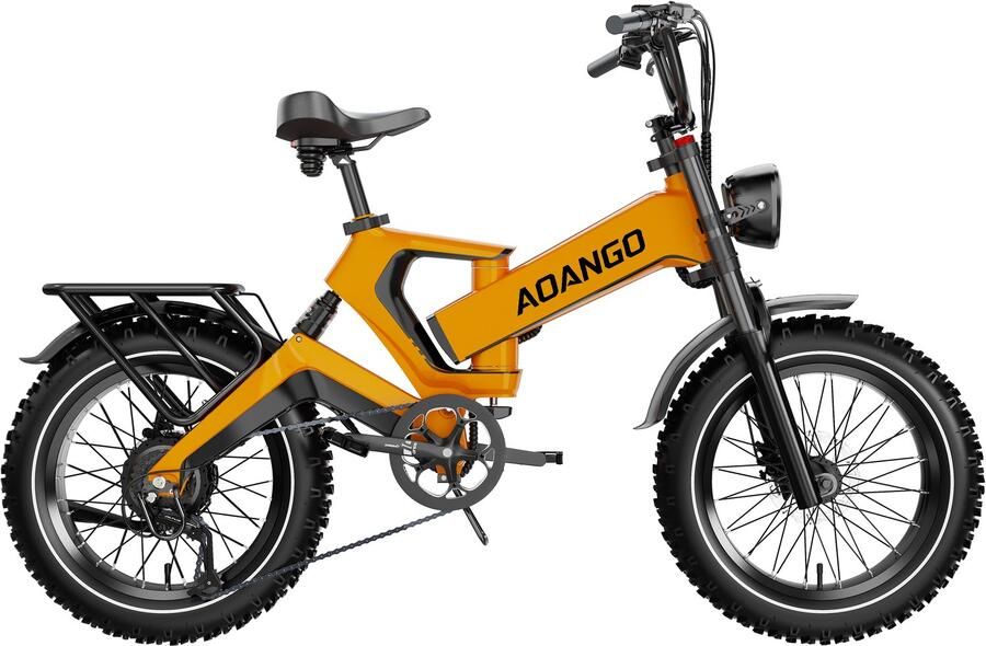 AOANGO K6F Elektrische mountainbike 20 inch 250W motor 48V 35Ah lithium accu trapondersteuning tot 25 km u