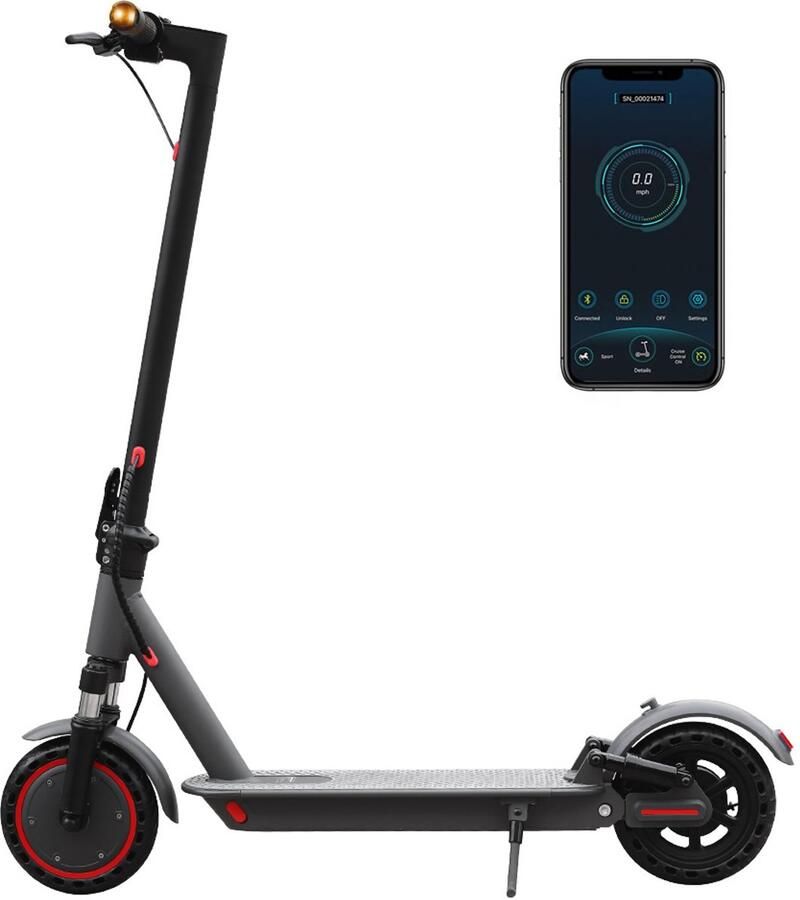 AOVOPRO AP07 Elektrische Step – 25 km u – 36V10.5AH – Tot 30 km – 8 5” Massieve Banden – Dubbele Vering – Vouwbaar – Met App