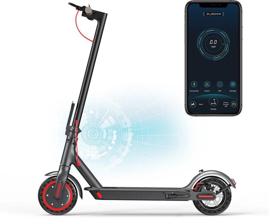 AOVOPRO ES80 Elektrische Step met App – 25 km u – 36V 10.5AH – 35 km Actieradius – 8 5” Massieve Banden – voor Volwassenen