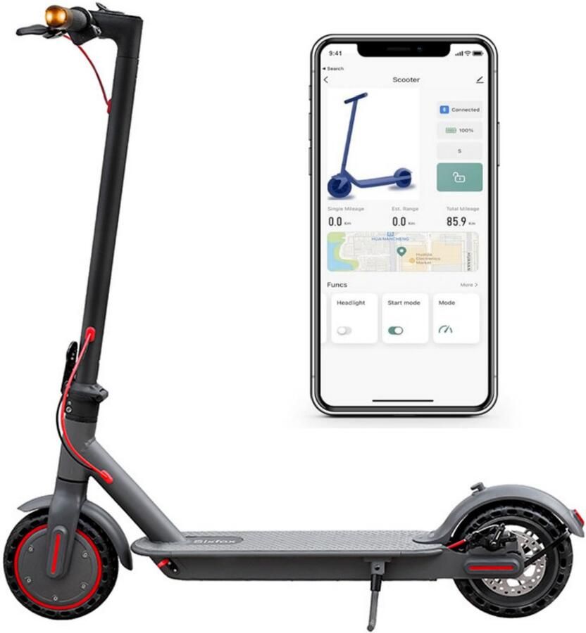 AOVOPRO TUYAS Elektrische Step voor Volwassenen – 350W Motor – 25 km u – 36V10.5AH – 30 km Actieradius – App-bediening – Slimme elektrische step voor dagelijks gebruik