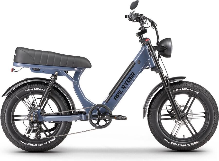 Ape Ryder MD10 Premium Elektrische Fatbike 250W 48V 14.5AH 20Inch Oud Blauw