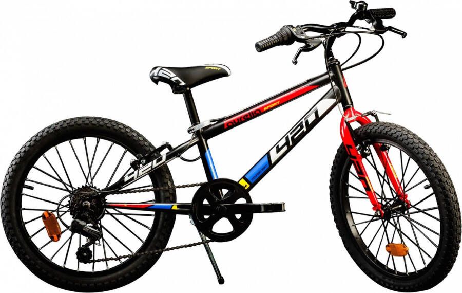 Aurelia 420 Sport Mountainbike MTB voor Jongens 20 Inch 27 cm 6 Versnellingen V-Brakes Zwart