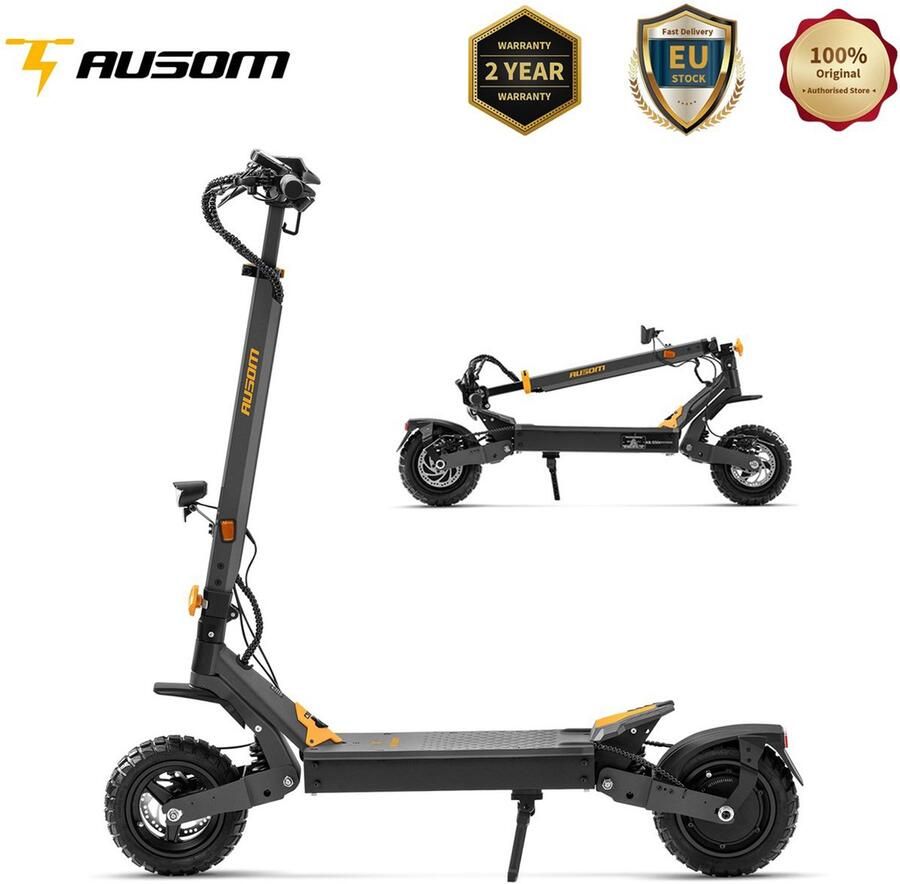 AUSOM L1 elektrische step 10 inch banden maximumsnelheid 20 km u actieradius 70 km schijfrem swingarm-vering NFC en ontgrendeling met toegangscode - Foto 1