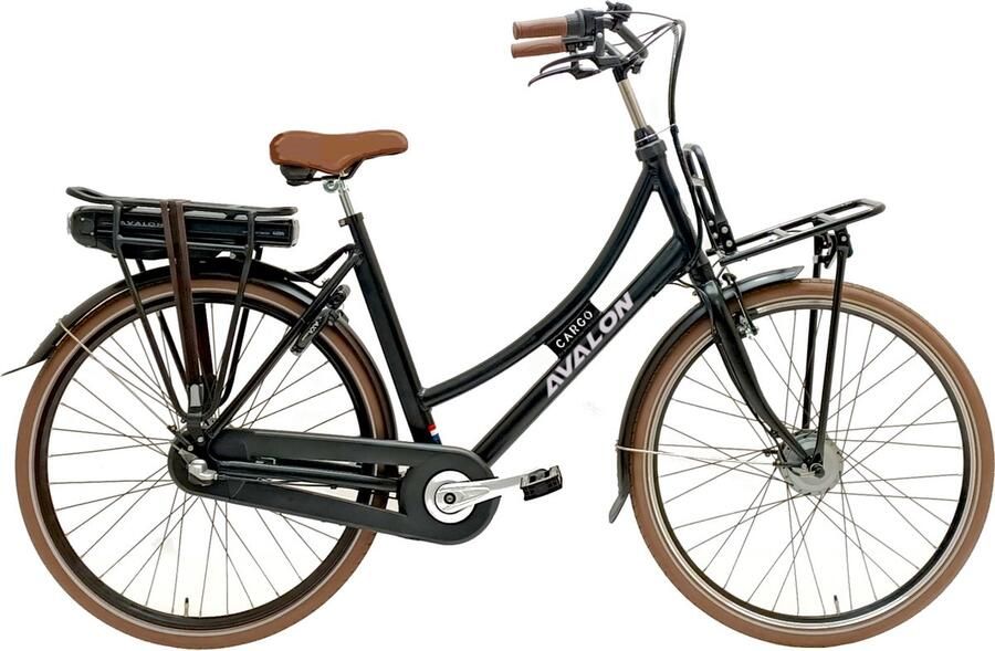 Avalon E-cargo Elektrische Fiets 28 Inch Damesfiets Matzwart Voorwielmotor 7 Versnellingen - Foto 1