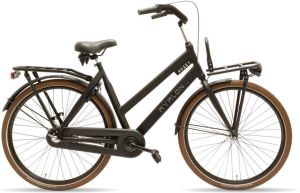 Avalon Cargo Transportfiets voor Dames 28 Inch Met 3 Versnellingen Zwart