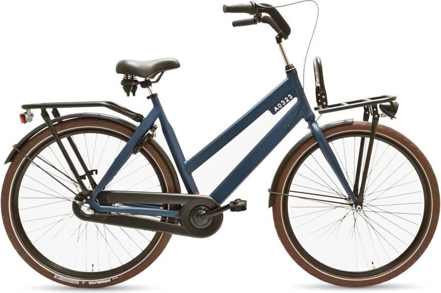 Avalon Style 28 Inch Damesfiets Transportfiets 3 Versnellingen Matblauw