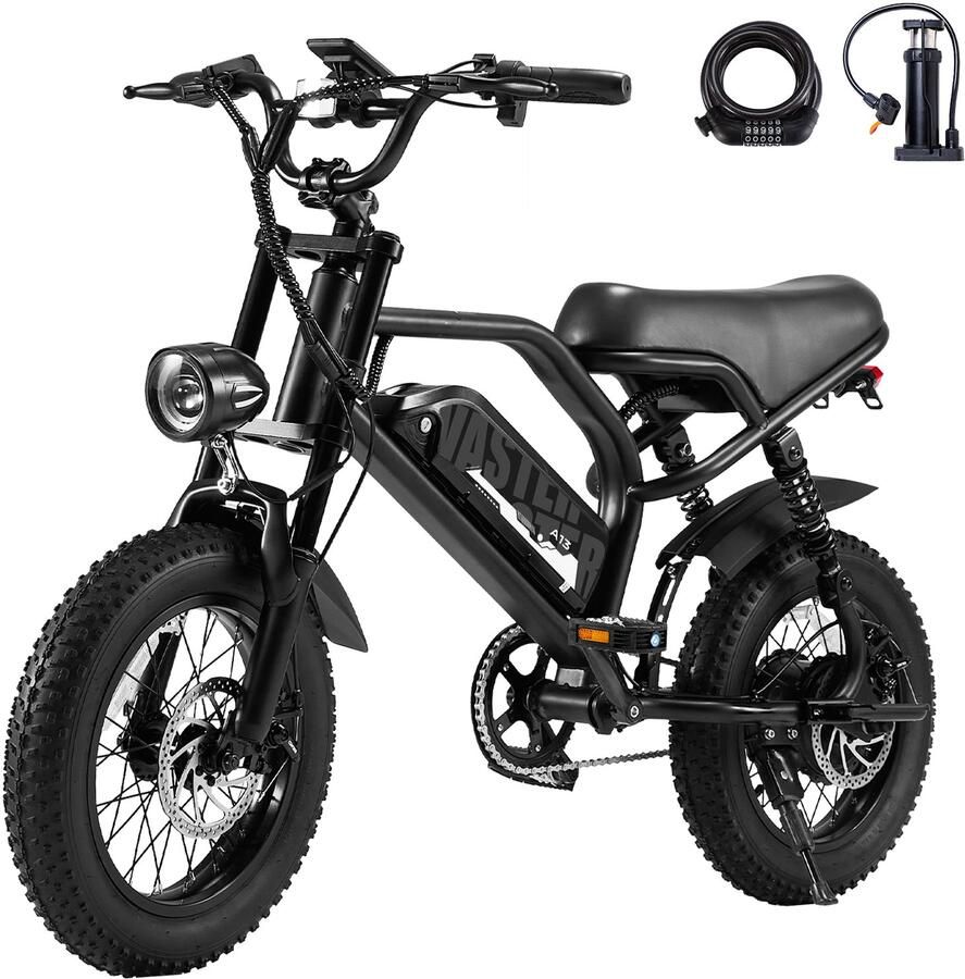 AVDL Elektrische Fiets 16 Inch 250W 36V 12.8Ah (460Wh) LED Display Schijfrem Actieradius 30-50 km Zwart