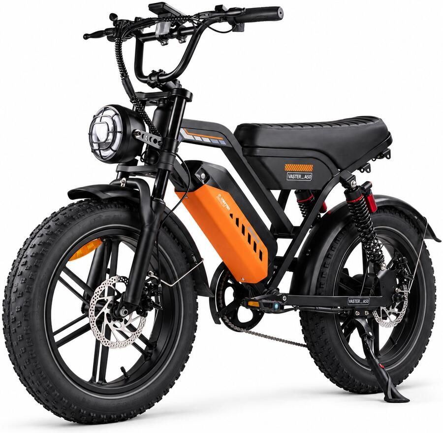 AVDL Elektrische Fiets Fatbike 20 Inch 48V 15.6Ah 250W 50-75 km Actieradius Schijfrem LCD Display Zwart
