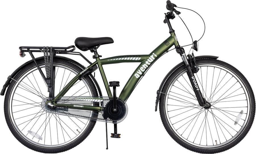 Aventuri Roady 3.0 Jongensfiets 26 Inch Kinderfiets voor 10 tot 14 Jaar 3 Versnellingen Donkergroen