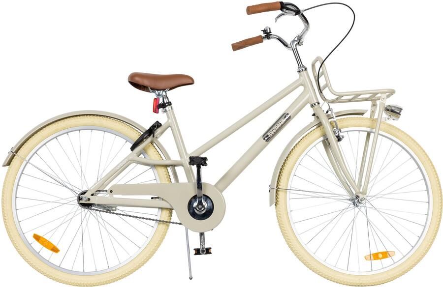 Aventuri Urban Aluminium Unisex kinderfiets 26 Inch Kinderfiets voor 10 tot 14 jaar Met standaard Bruin - Foto 1