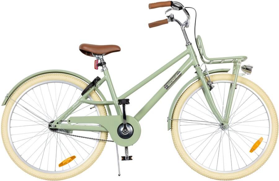 Aventuri Urban Aluminium Unisex kinderfiets 26 Inch Kinderfiets voor 10 tot 14 jaar Met standaard Groen