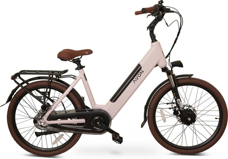 Avon Bx1 Elektrische Fiets 24 Inch – 250w Voorwielmotor 504wh Accu Tot 90 Km Actieradius Hydraulische Schijfrem Nexus 3-speed Naafversnelling Kleurendisplay Lage Instap Dusty Rose