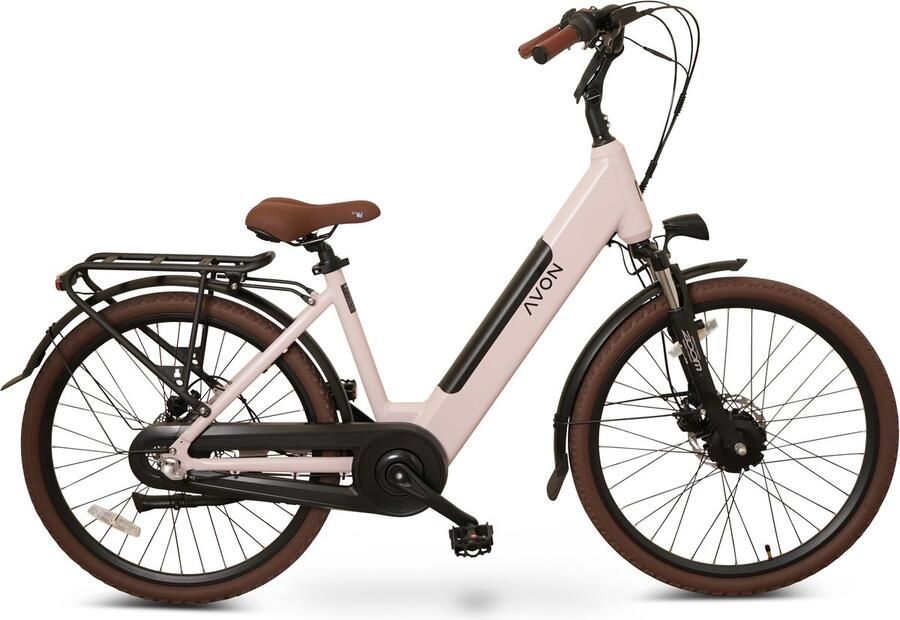 Avon Bx1 Elektrische Fiets 26 Inch – 250w Voorwielmotor 504wh Accu 90km Actieradius Hydraulische Schijfrem Nexus 3-speed Kleurendisplay Lage Instap Dusty Rose