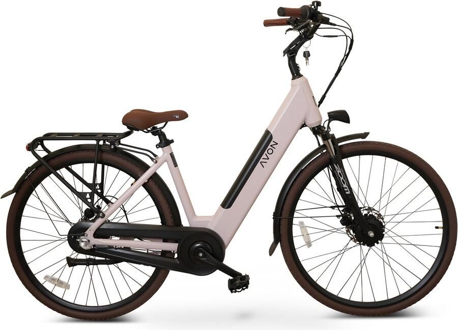 Avon Bx1 Elektrische Fiets 28 Inch – 250w Voorwielmotor 504wh Accu 90km Actieradius Hydraulische Schijfremmen Nexus 3-speed Kleurendisplay Lage Instap Dusty Rose
