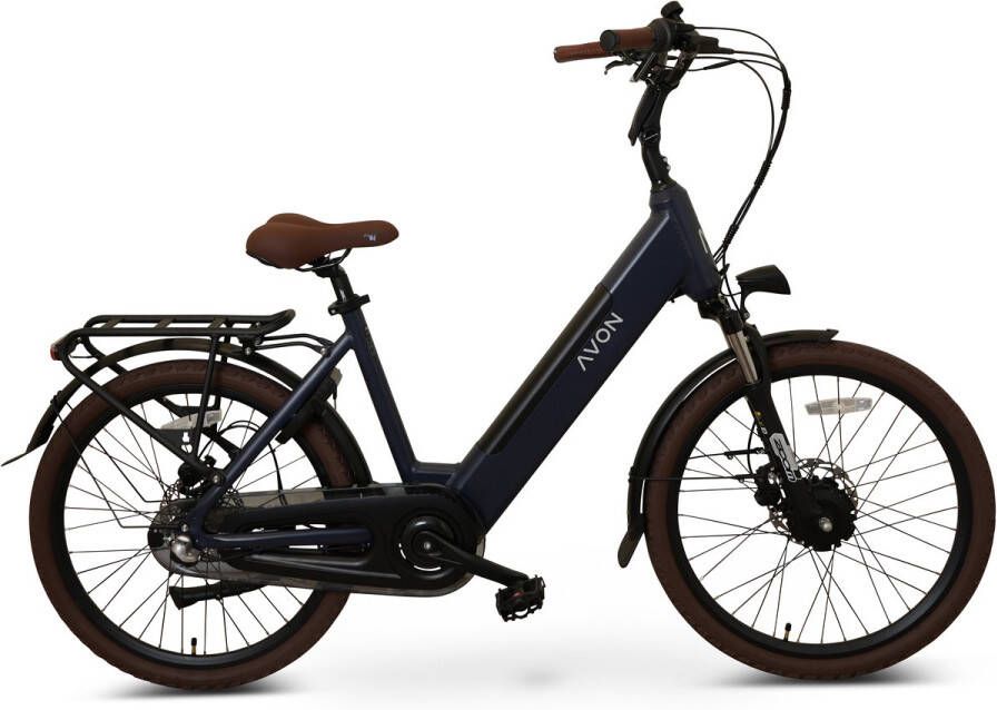 Avon Bx1 Elektrische Kinderfiets 24 Inch – 250w Voorwielmotor 504wh Accu 90km Actieradius Hydraulische Schijfrem Nexus 3-speed Kleurendisplay Lage Instap Jeans Blue