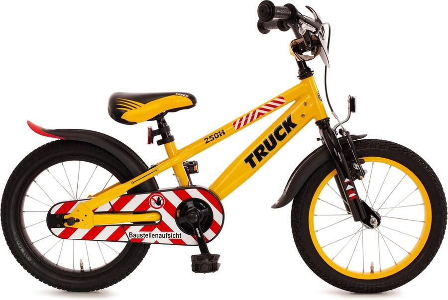 Bachtenkirch kinderfiets Truck 16 inch geel en zwart - Foto 1