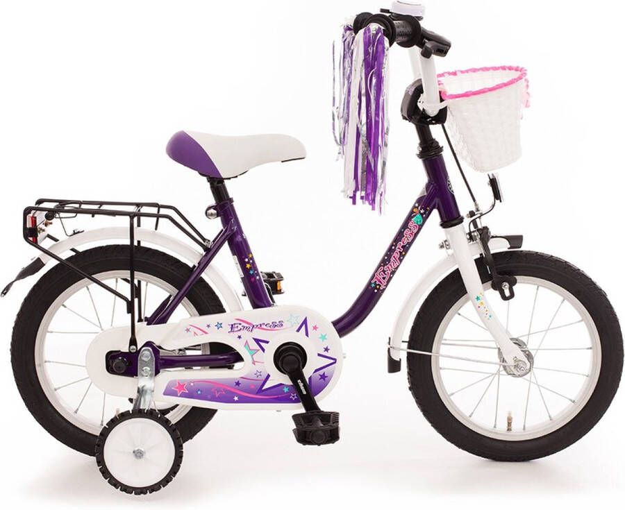 Bachtenkirch Empress kinderfiets 14 inch lila en wit