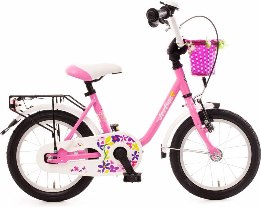 Bachtenkirch kinderfiets Jee Bee 14 inch roze