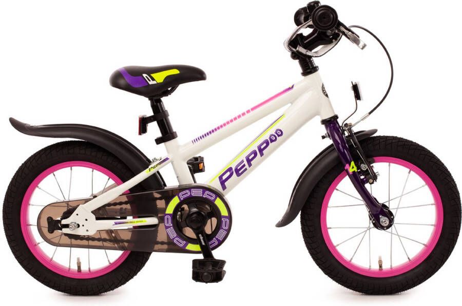 Bachtenkirch kinderfiets Pepp 14 inch wit violet - Foto 2
