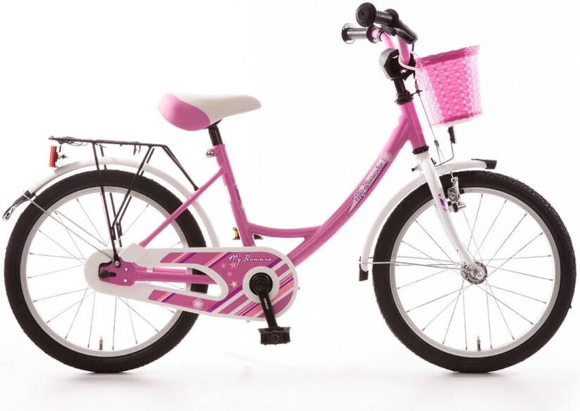Bachtenkirch My Bonnie kinderfiets 18 inch roze en wit