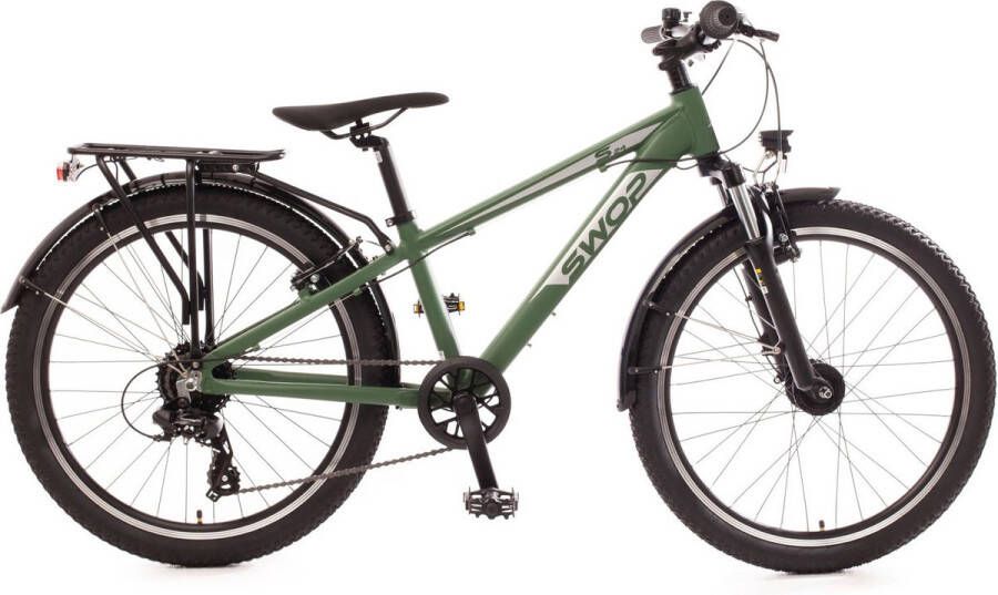 Bachtenkirch SWOP 24 inch geveerd ATB kinderfiets 8 sp groen