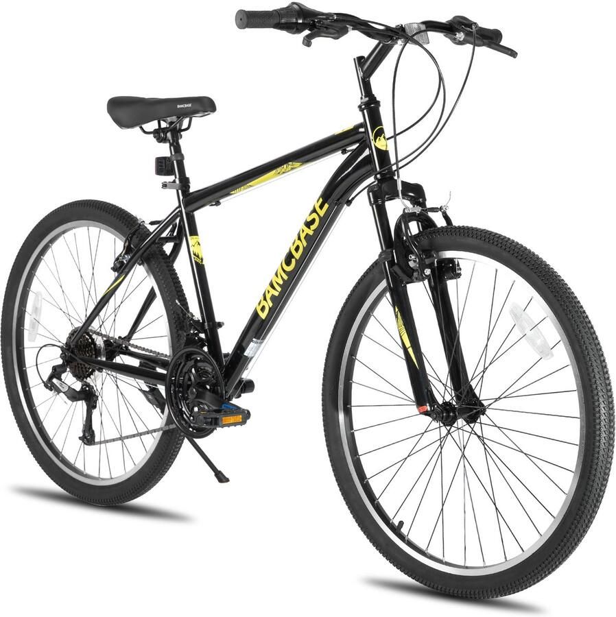 BAMCBASE Mountainbike 29 Inch 21 Versnellingen Hardtail MTB voor & V-Brakes Zwart